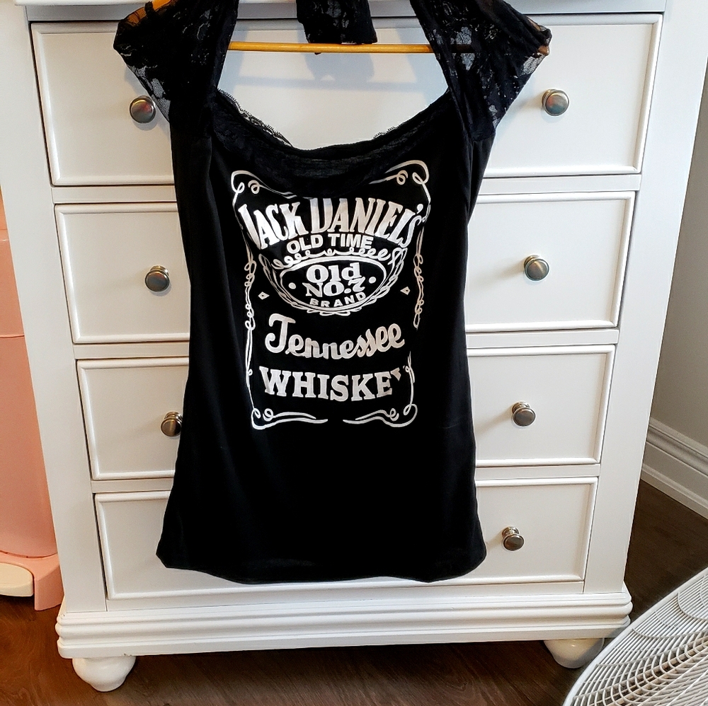 Jack Daniel's whiskey lace tops